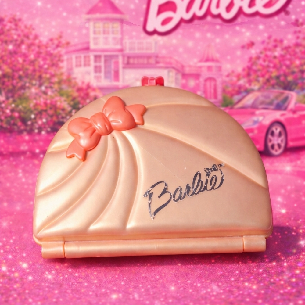 Barbie Mattel 87' Pink Caboodle Case Vintage Accessory Makeup Box Vanity Beauty